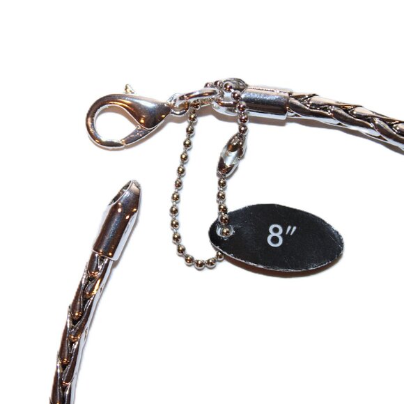 DaVinci Charm Bracelet 8" 7 Beads - Casino Cards Poker Gambling Garnet Red CZ - Picture 3 of 6